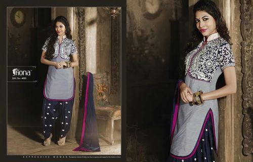 सल्वर कुर्ता दुपट्टा