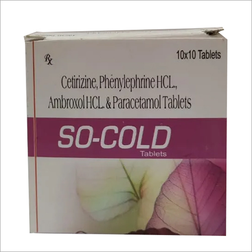 Cetirizine Phenylephrine Hcl Ambroxol Hcl And Paracetamol Tablets General Medicines