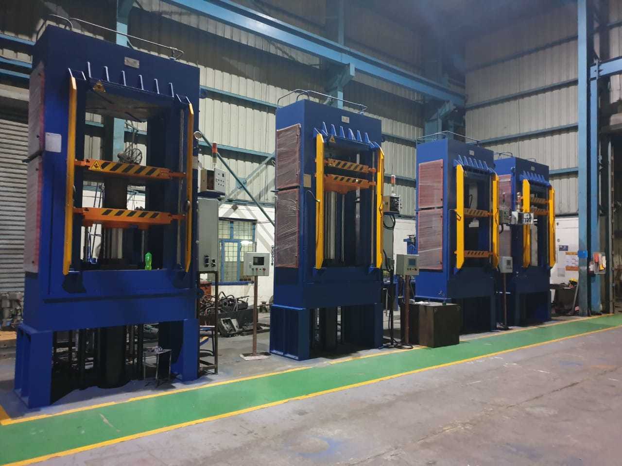 Blue Compression Moulding Press
