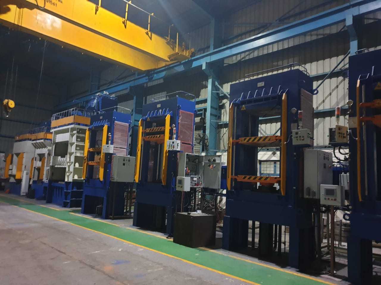 Blue Compression Moulding Press