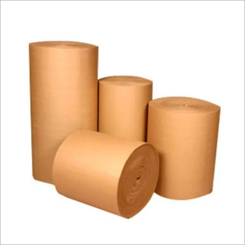 Brown Or Golden Brown Corrugated Paper Roll