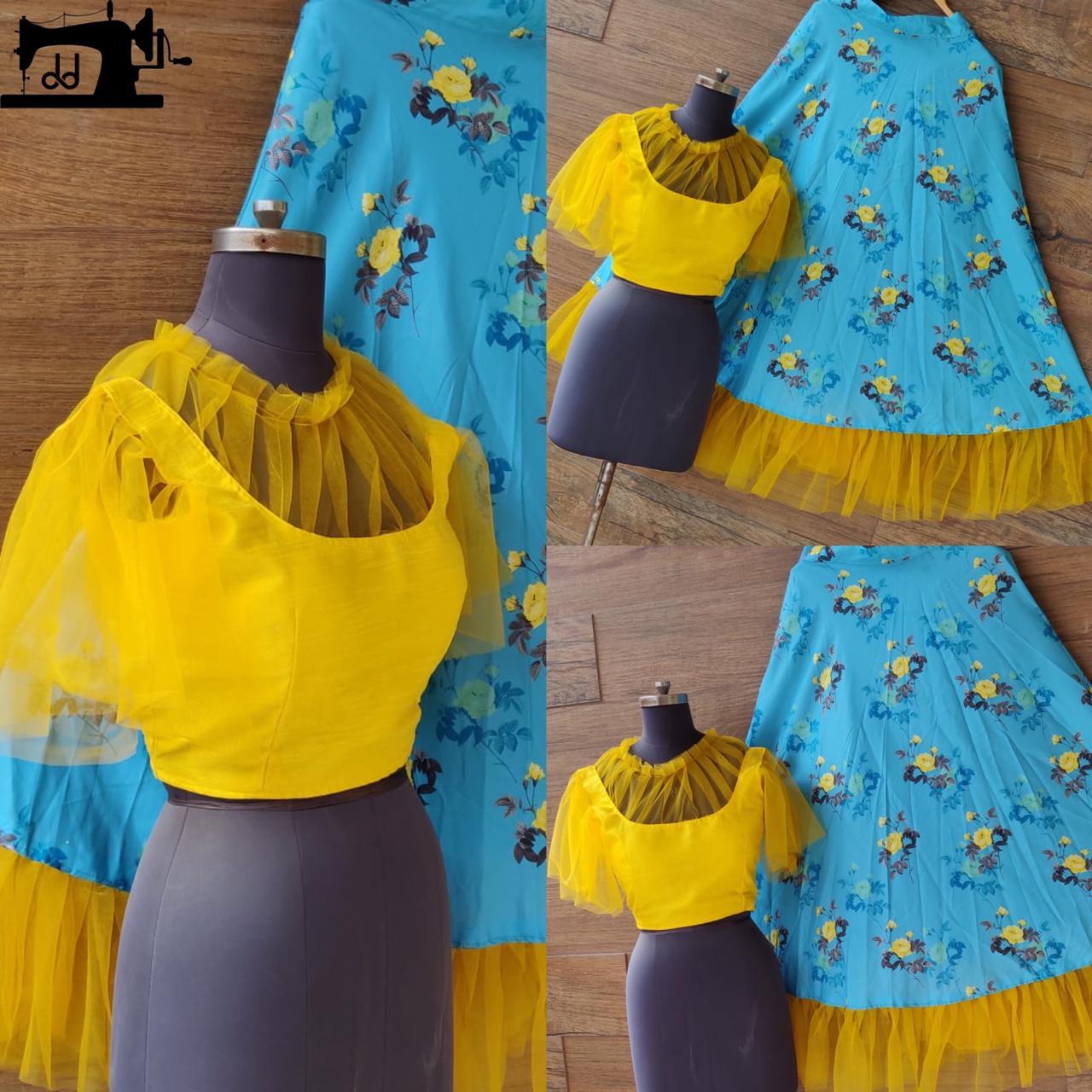 Indian Lemon Shade Yellow Lehenga