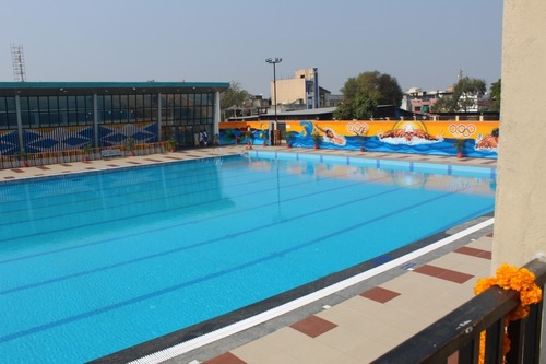 Olympic Swimming Pool Construction Services - Color: Blue