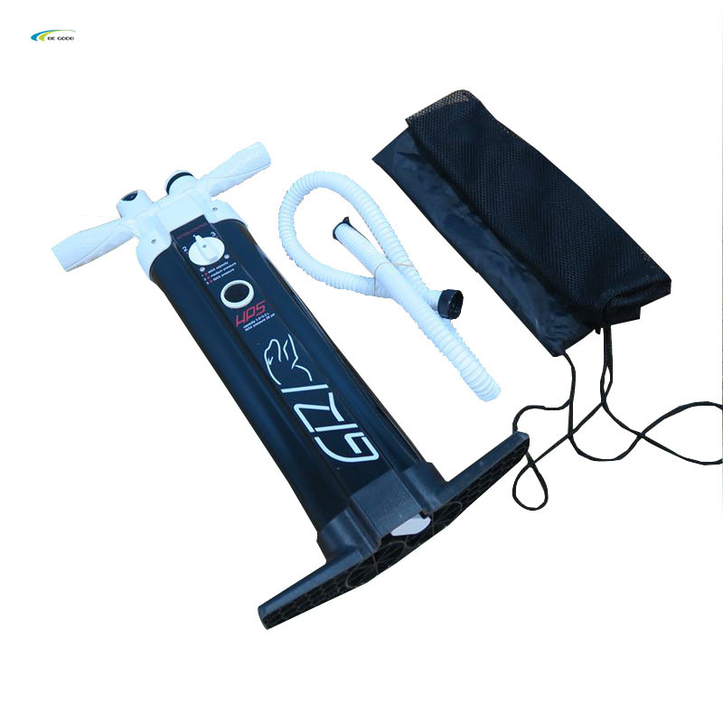 Hp5 Double Tube High Pressure Air Pump - 64x32cm, 26psi Capacity | Triple-double-single Action, Extra Long Body, Shockproof Gauge, Anti-sand Filter, Ideal For Inflatable Boats And Sups