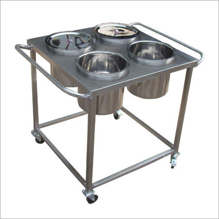 Food Serving Trolley - Durable Stainless Steel Design | Multi-Tiered for Efficient Food Presentation