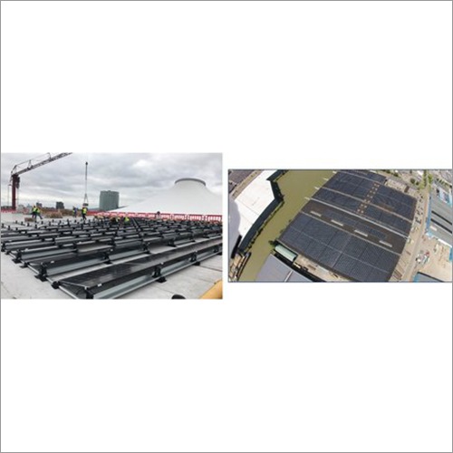 Ballasted Solar Mounting Structure - Pp With 30% Glass Fiber, Uv Stabilization , 180 Km/hr Wind Speed Resistance, 100 Kg/ma Load Capacity, 13a Adjustment Angle, 15 Kg Per Panel Weight