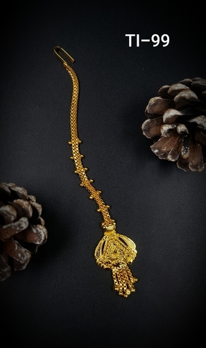 Maang Tikka - Elegant Silver Alloy, 2.5 Inches Long, Traditional Design, Perfect for Anniversary, Engagement, Wedding, and Party Occasions