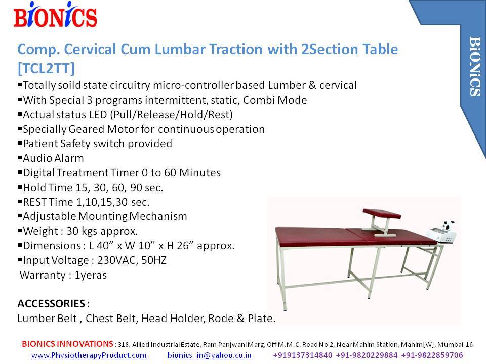 Traction Table Two Section