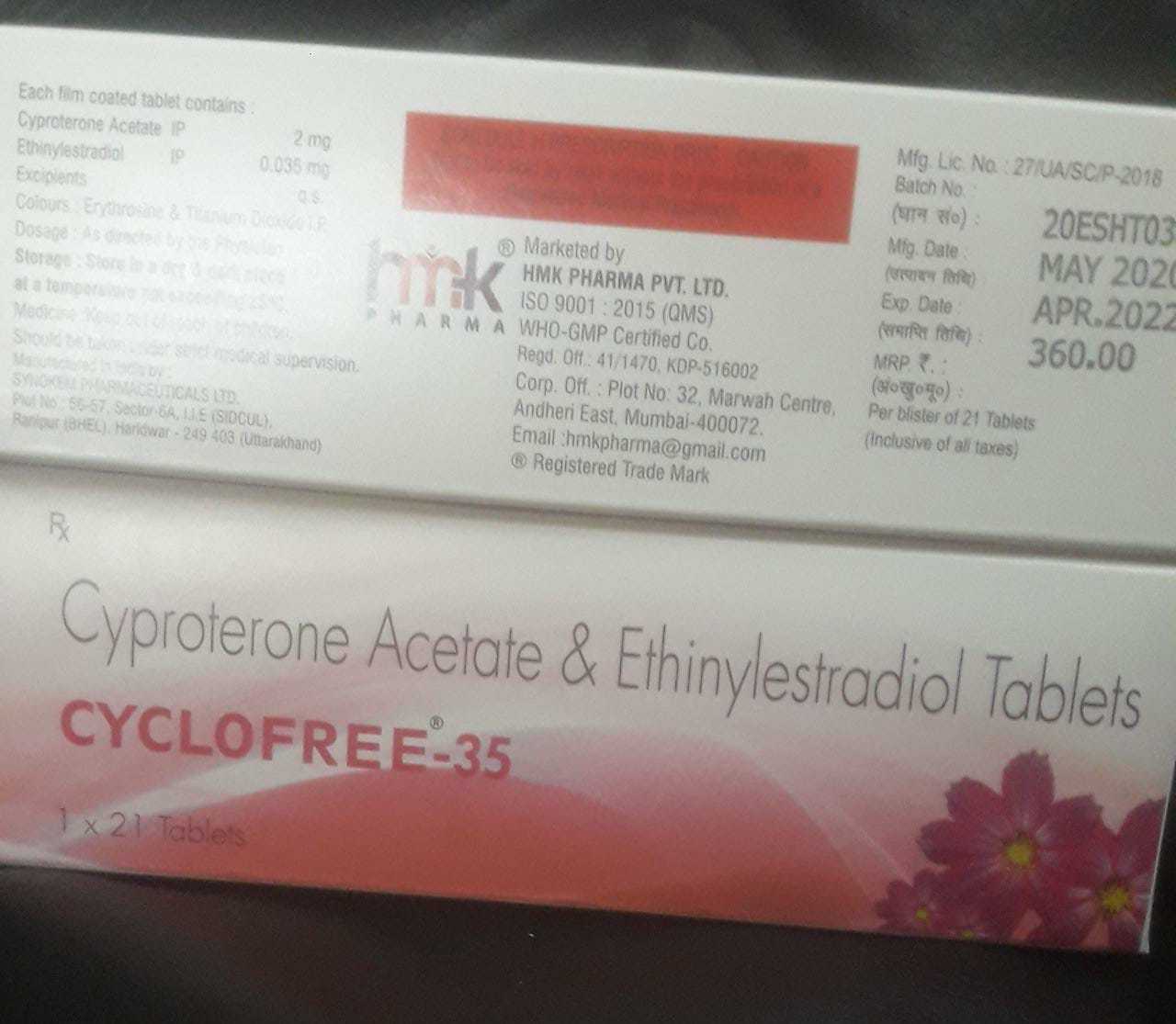 Cyclofree -35 Tablets Specific Drug