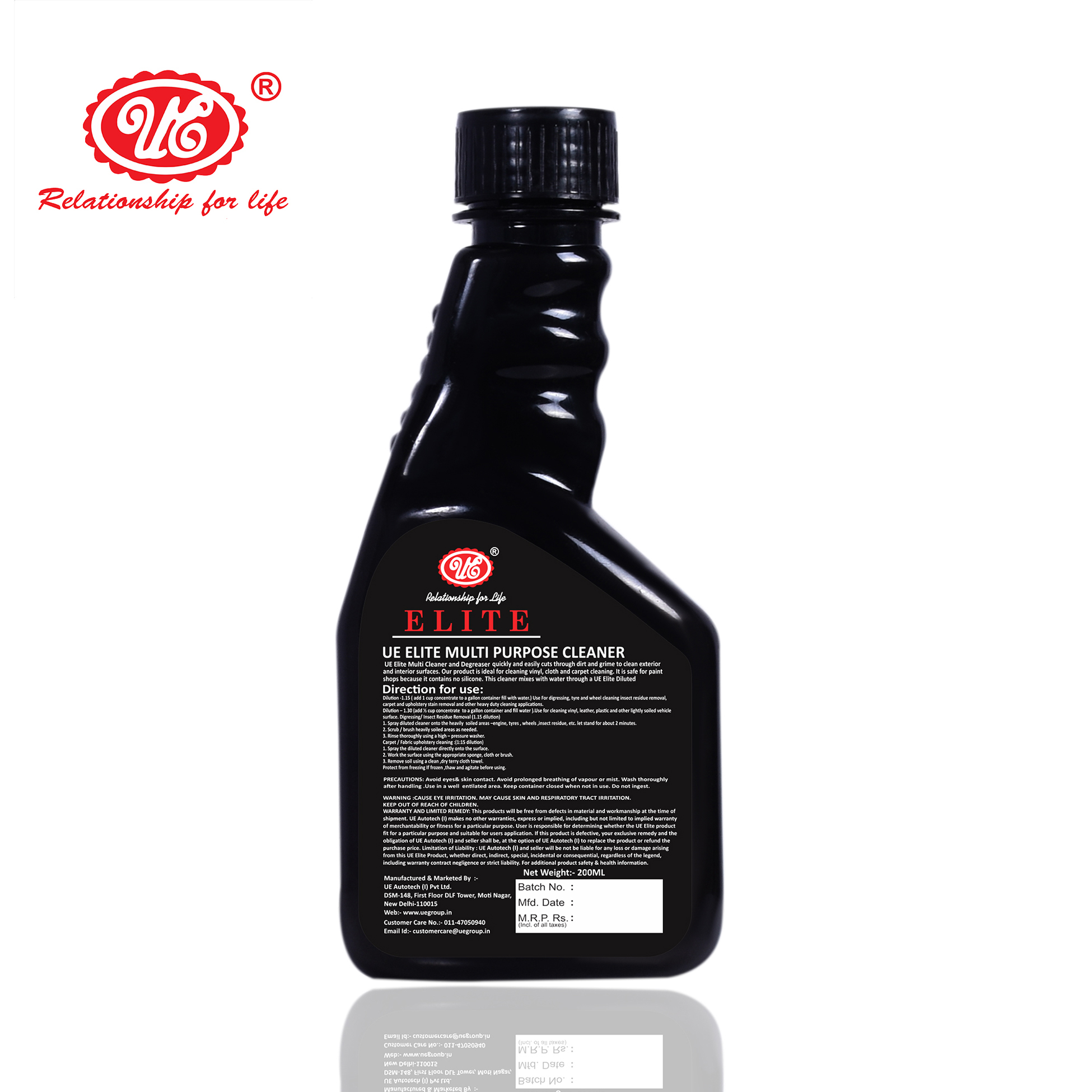 Ue Premium All Purpose Cleaner - Liquid, 200 Ml | Safe For Vinyl And Carpet, Fast-acting Stain Removal, Ideal For Interiors And Exteriors