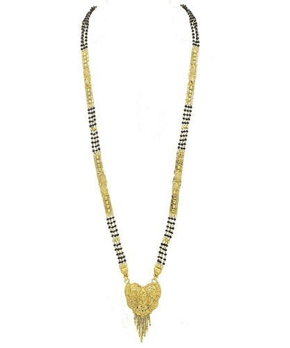 Gold Plated Mangalsutra - 30 Inch Length | Golden Color, Luxurious Gold Plating