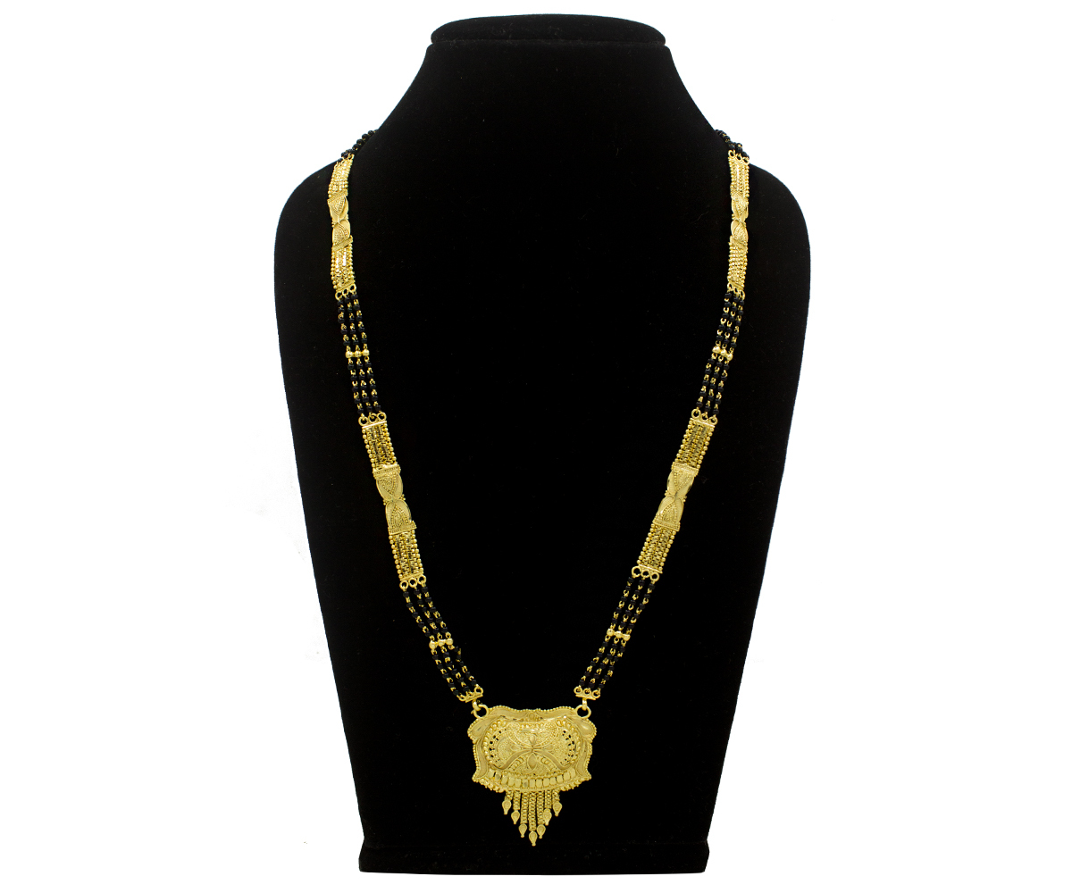 Women Gold Plated Mangalsutra - Gold Plated, 24 Inch Length | Elegant Golden Color With Timeless Design For Traditional And Modern Wear