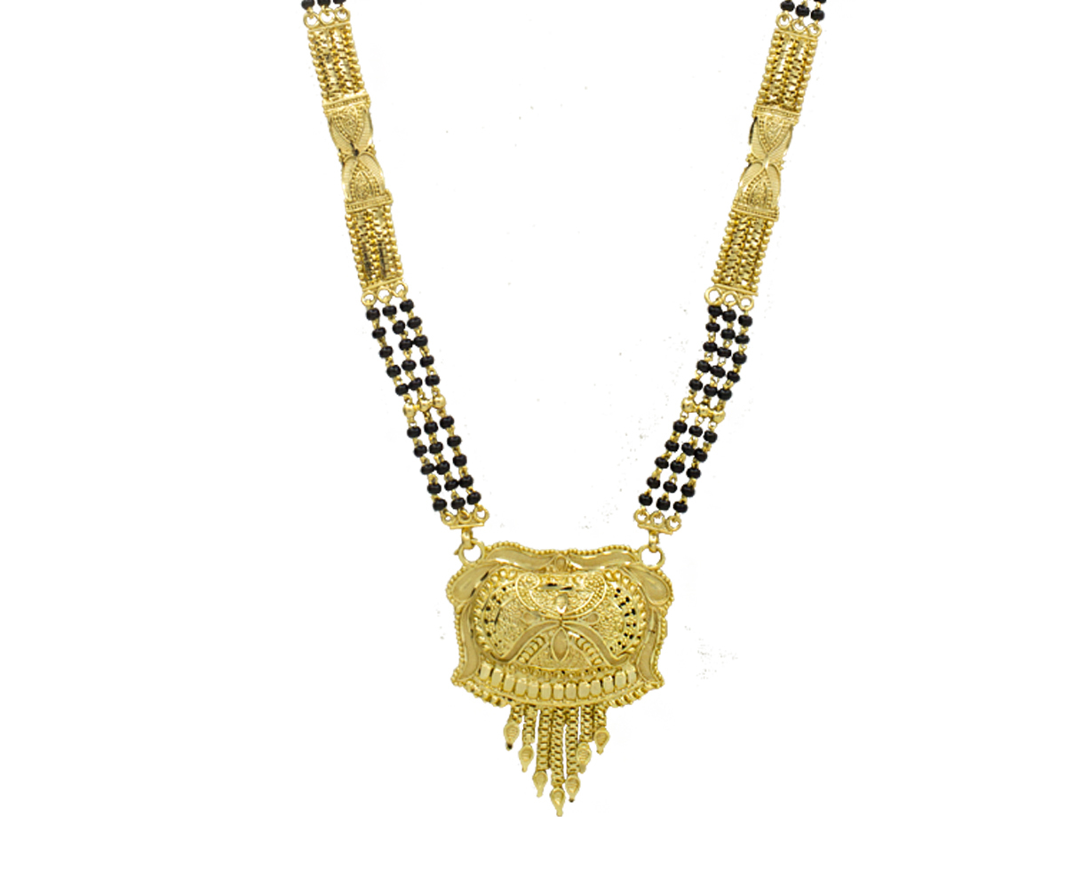 Women Gold Plated Mangalsutra - Gold Plated, 24 Inch Length | Elegant Golden Color With Timeless Design For Traditional And Modern Wear