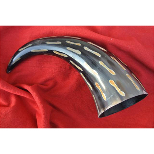 Buffalo Engraved Bone Horn