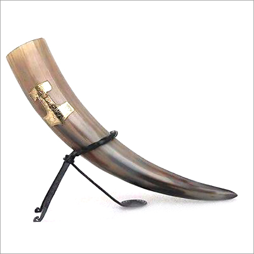 Buffalo Engraved Bone Horn