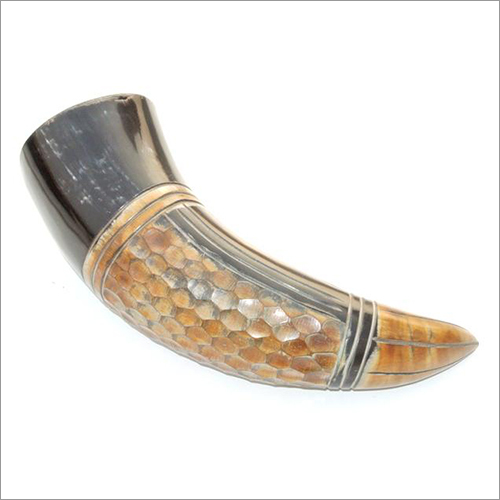 Decorative Horn Bone - Bone & Metal, Varied Sizes, Brown | Handcrafted, Polished Finish, Elegant Design