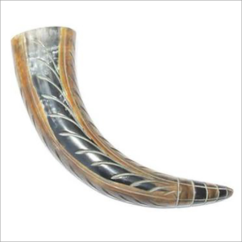 Decorative Horn Bone - Bone & Metal, Varied Sizes, Brown | Handcrafted, Polished Finish, Elegant Design