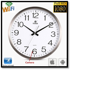 वाई-फाई हिडन कैमरा वॉल क्लॉक एप्लीकेशन: इंडोर