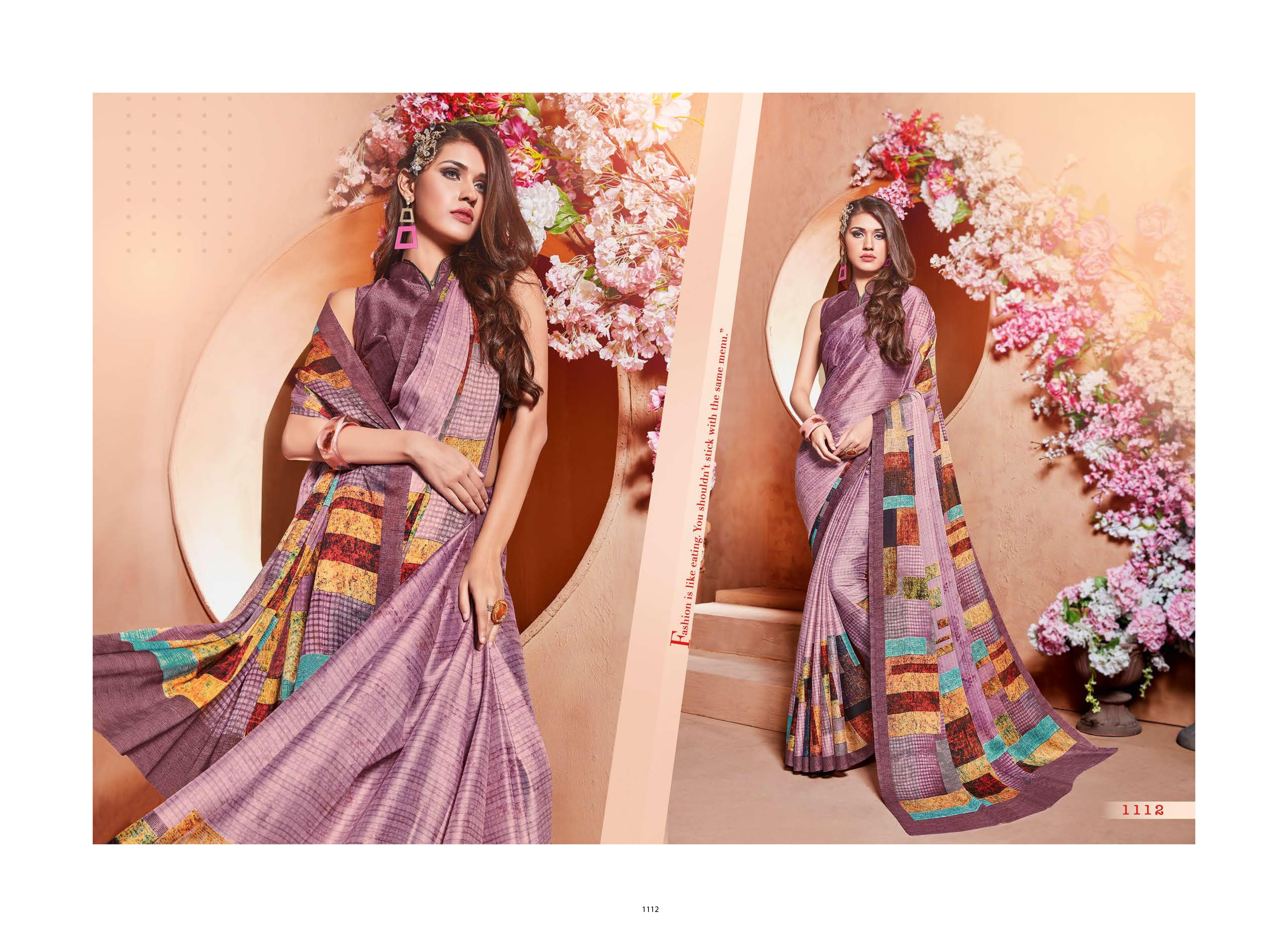 Multi Printed Moss Georgette Fancy Saree