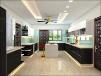 Residential Modular Kitchen - Teak, Modern Design, Customizable