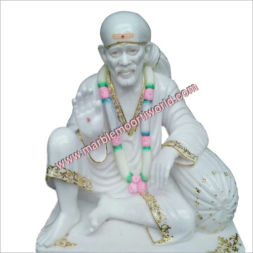 White Marble Sai Baba Statue