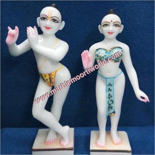 Marble Iskcon Radha Krishna Statue