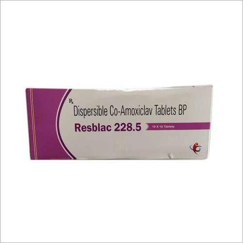 रेसबलैक 228.5 (किड) डीटी टैब सामग्री: एमोक्सिसिलिन 200Mg+ क्लैवुलैनिक एसिड 28.5Mg/57Mg ड्राई सूप