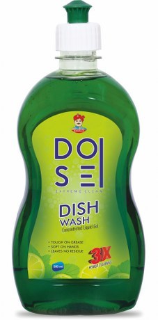 Dose Dishwash Liquid - Liquid Formula, 24 Months Shelf Life, Green Shade, Lemon Fragrance | Premium Quality For Kitchen Use