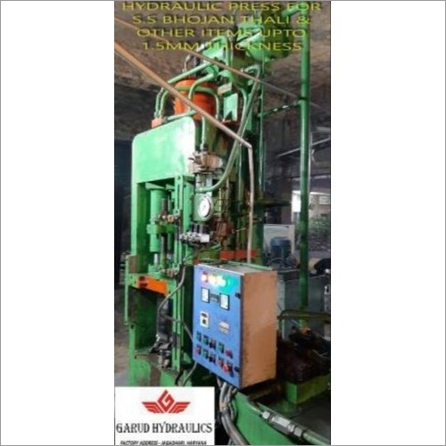 Fully Automatic Hydraulic Press Machine - Hydraulic Power Source, New Condition | Ideal for Pressing Steel Bhojan Thali and Steel Tope