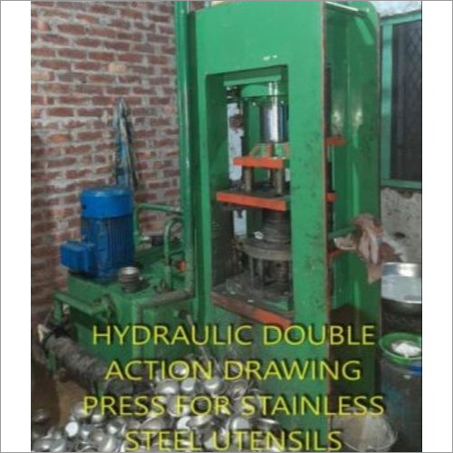 Green Double Action Hydraulic Press Machine