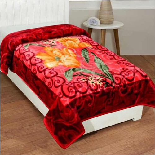 Wool Shilay Yellow Floral Soft Mink Blanket