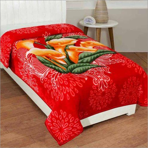 Wool Shilay Yellow Tuluip Floral Soft Mink Blanket