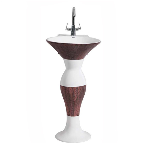 Wash Basin Pedestal - Ceramic, Varied Sizes, Brown | Elegant Design, Durable Material, Smooth Finish, Easy Installation, Stylish Space Saving