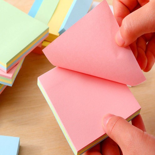Removable Sticky Notes - Natural Wood, 3x3 Inches | Smooth Writing, 400 Sheets Set For To-do Lists And Reminders
