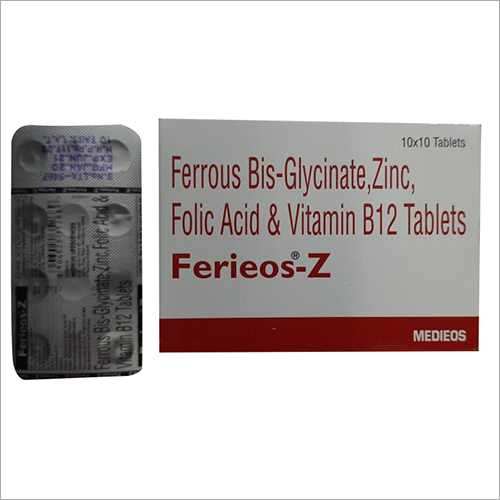Ferrous Bis-Glycinate Zinc Folic Acid And Vitamin B12 Tablets Ferieos- Z