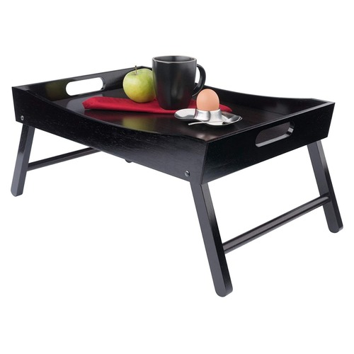 Wooden Handicraft Breakfast Table Dark Finish