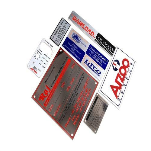  मल्टीकलर मेटल नेम प्लेट्स