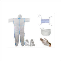 PPE Coverall Kit Premium - VTM Kit with 3 ml Media Tube, 15 ml Nylon Swab Nasal, Nylon Swab Throat, Disposable Coverall, Gloves - Surgeon Mask, Face Shield 