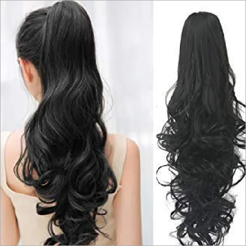 Ponytail Human Hair Extensions - Human Hair, 203.2-1016 mm Length, Black | Bouncy, Volumized Look for Effortless Styling