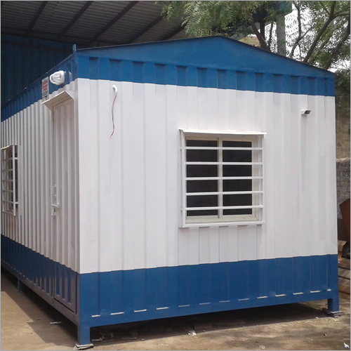 Hut Type Office Container - Steel Frame, Two Aluminum Windows, White PVC Door | Modern Office Solution