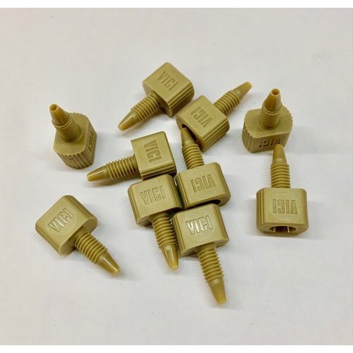 Peek Finger Tight Fittings (Regular Machined) - PEEK Material, 1x1x1 Inches | Lightweight at 0.100 lbs, Precision Machined Design