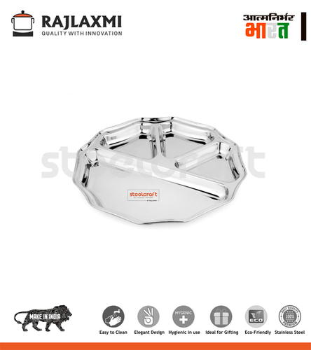 Sapphire - 12 Inches Octagonal | Silver Mirror Finish, Durable Stainless Steel