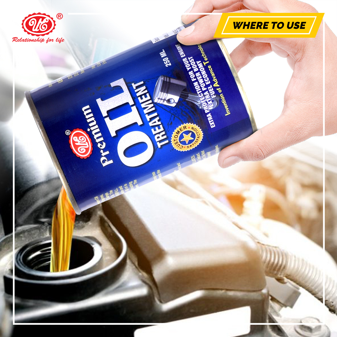 Oil Additive - Liquid, 60 & 250 Ml | Reduces Engine Friction & Wear, Prevents Oil Foaming, Restores Lost Power, Suitable For All Engine Oils