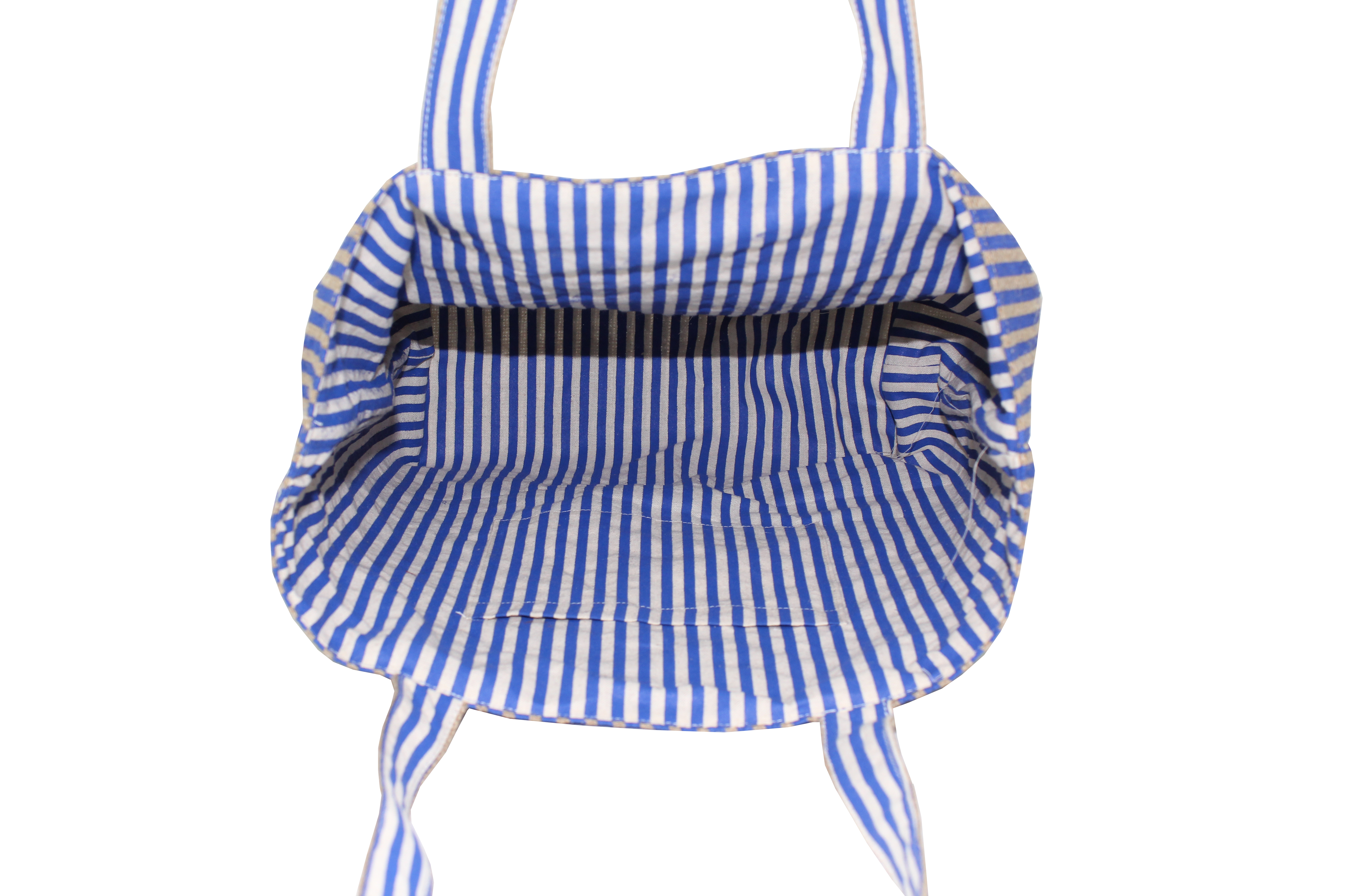 Jute Cotton Reversible Tote Bag - 33h X 40w X 12cm Dimensions, Striped Print, Eco-friendly Material, 250 Grams Weight, Customizable Design, 10kg Capacity