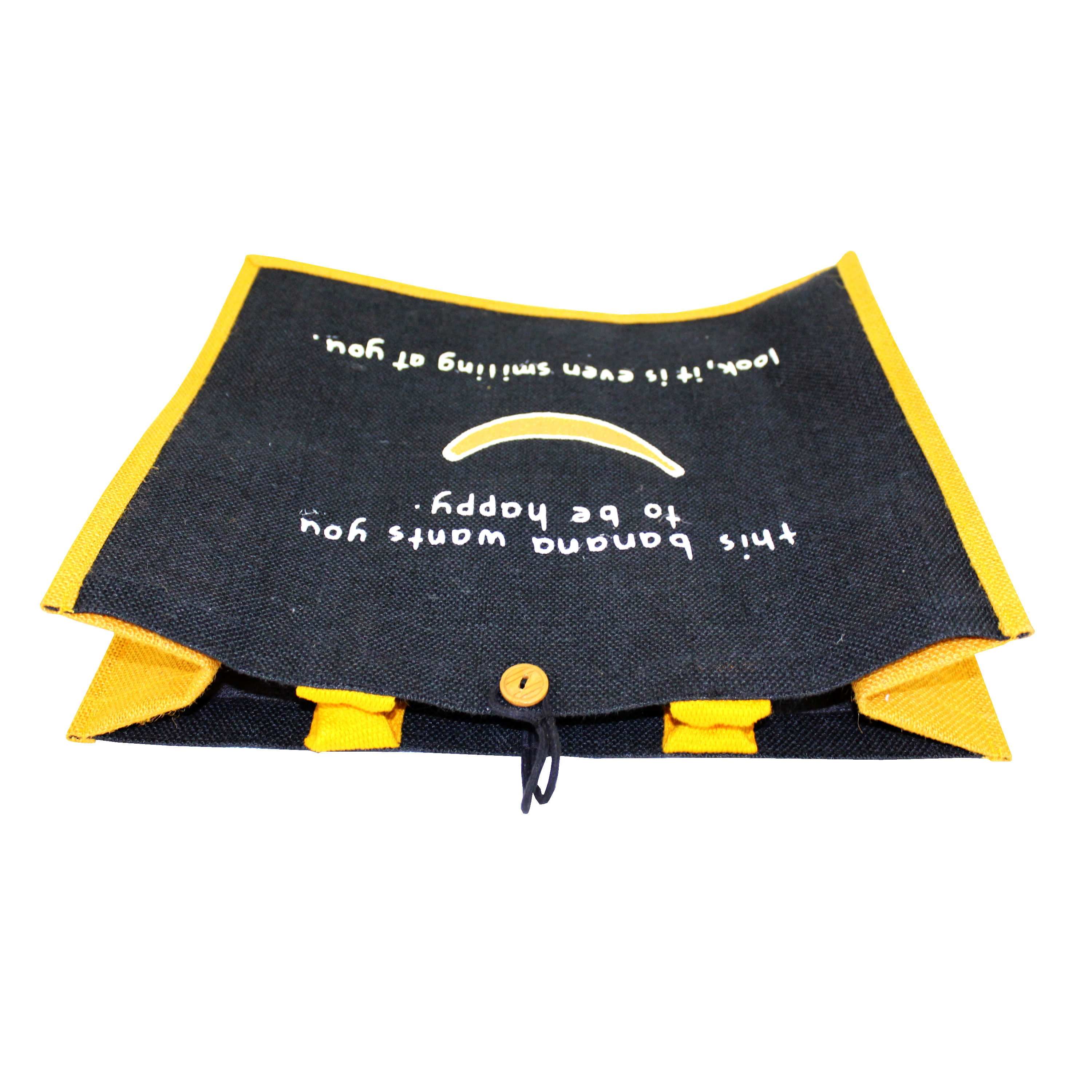 Customizd Pp Laminated Jute Tote Bag With Padded Rope Handle