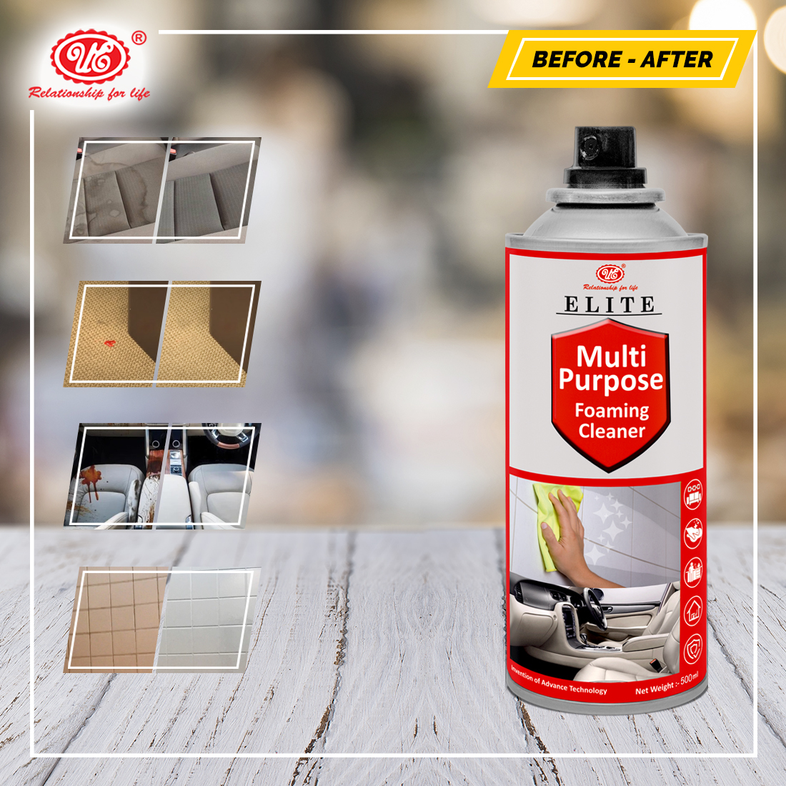 Interior Foaming Spray - Foam Type, 600g | White, 2-year Warranty, Effortlessly Cleans Heavy Duty Dirt, Leaves Interiors Fresh And Soft