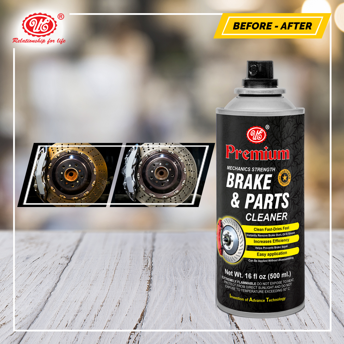 Brake Part Cleaner - 150 Ml Aerosol | Power Brake Cleaner & Degreaser, Hustle-free Application, Controlled Spray Action, Enhanced Brake Performance