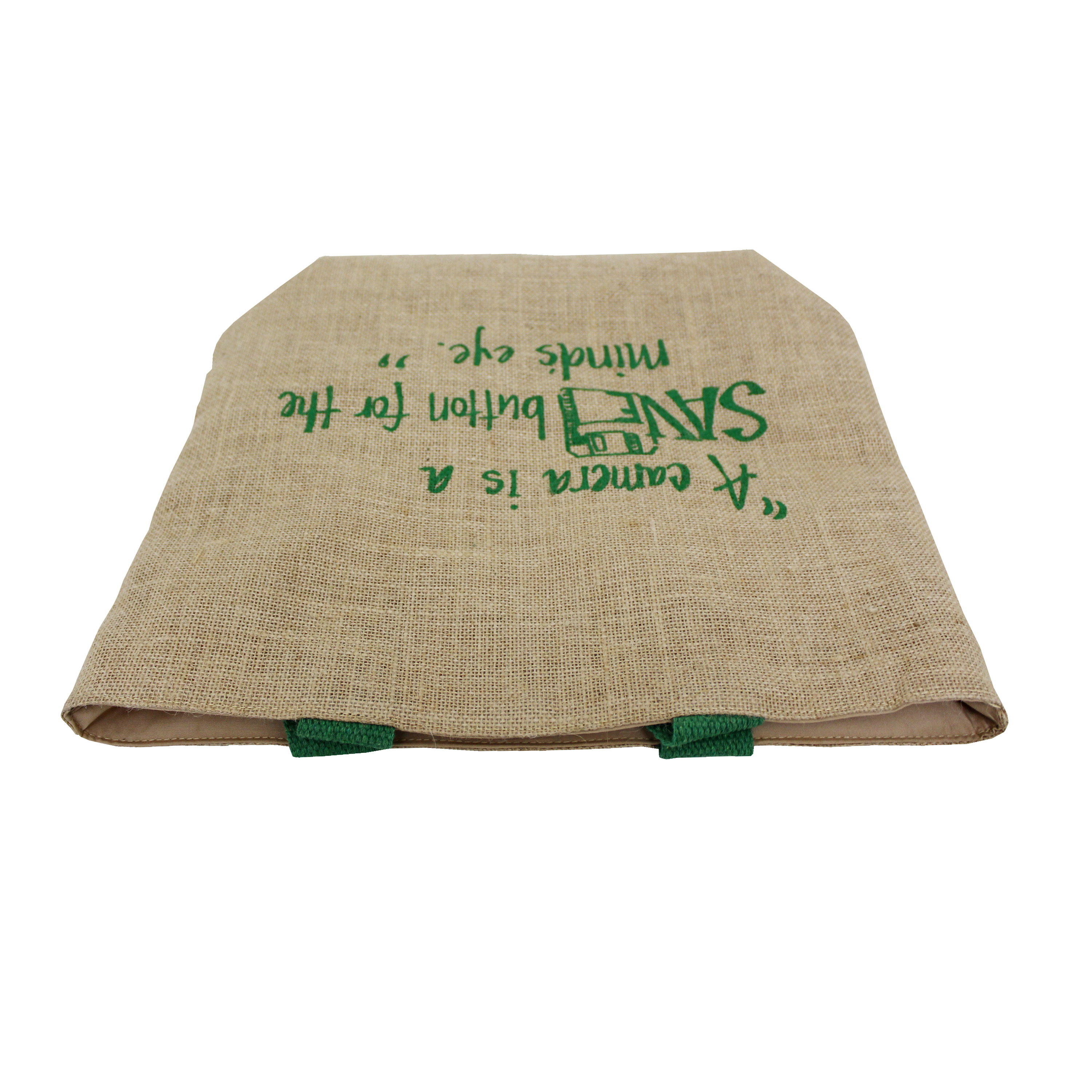 Customized Viscose Lining Non Laminated Jute Tote Bag