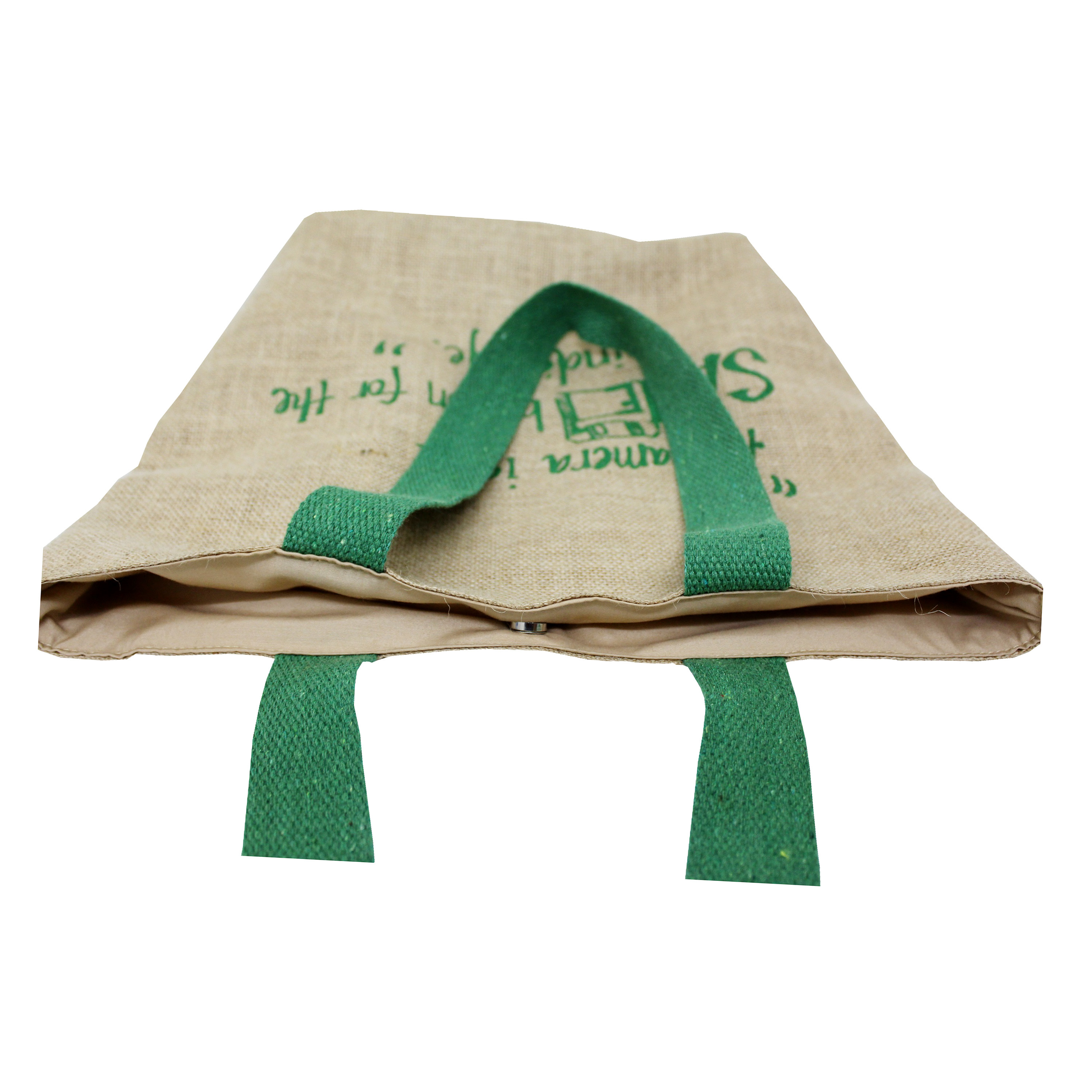 Customized Viscose Lining Non Laminated Jute Tote Bag