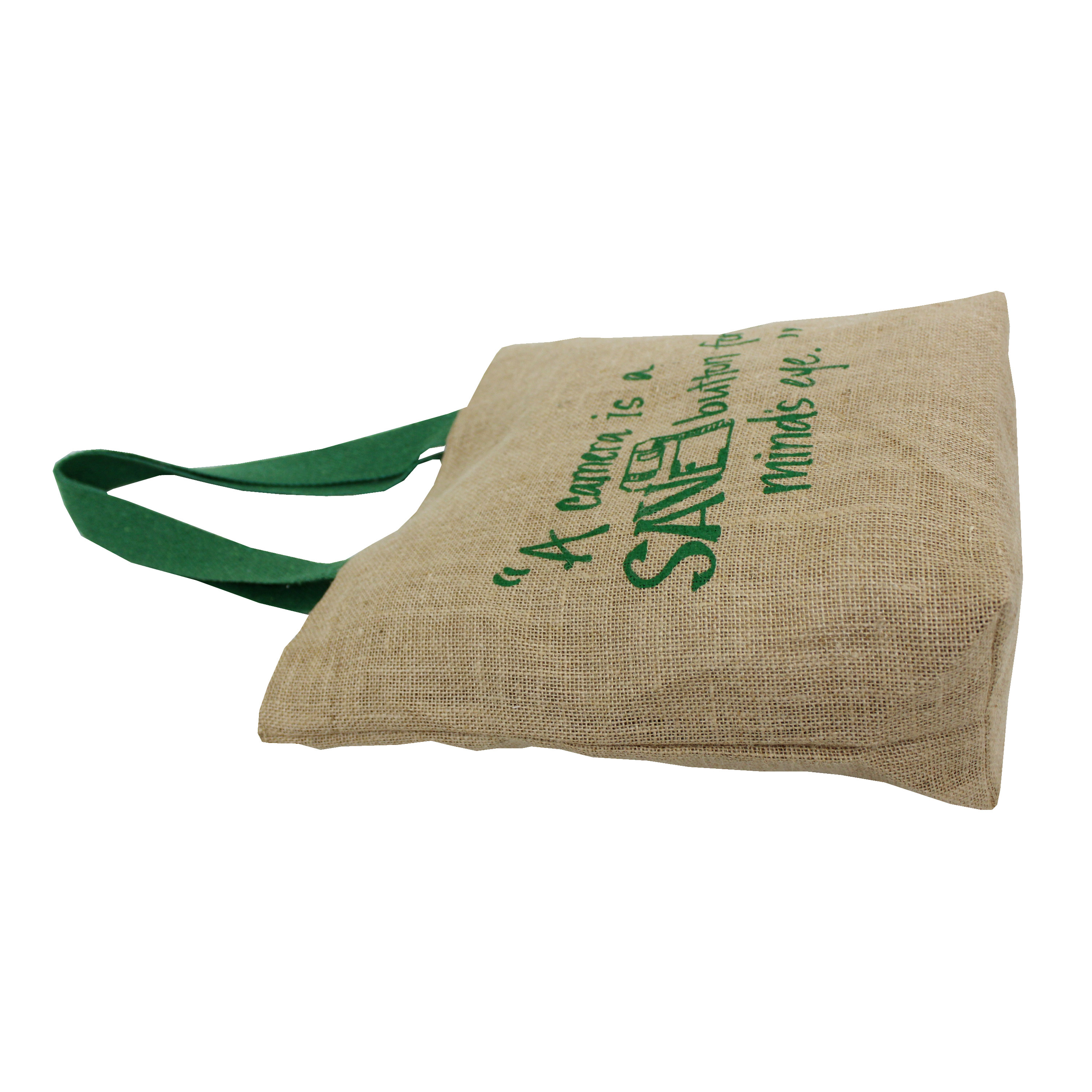 Customized Viscose Lining Non Laminated Jute Tote Bag